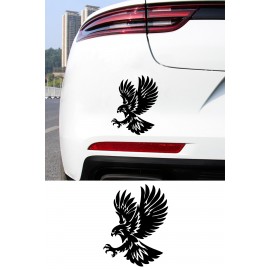 Agresif Kartal Araç Cam Sticker - Uçan Kartal Oto Sticker 12x15cm
