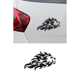 Tribal Aslan Sticker | Oto Motor Sticker - Kask Sticker 15x10cm