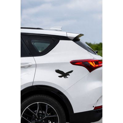 Kartal Silüet Oto Sticker - Araba Sticker - Yırtıcı Kuş Sticker 15x8cm