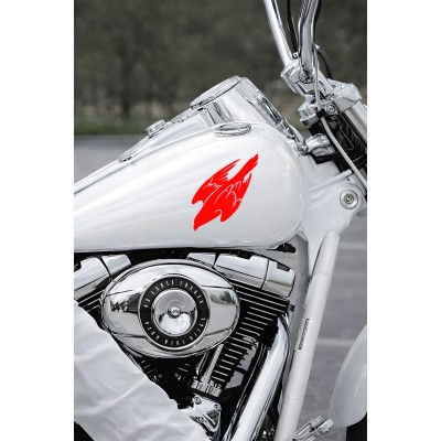 Uçan Kartal Oto Sticker - Kartal Silüet Sticker - Araba Motor Aksesuar 13x15cm