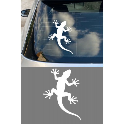Kertenkele Oto Sticker - Gecko Araba Sticker - Kask Sticker 11x15cm