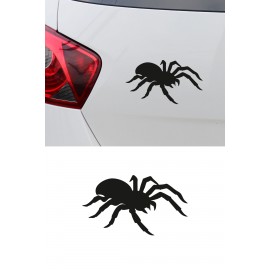 Örümcek Oto Sticker - Minimal Örümcek Araba Sticker - Motor Kask Sticker 15x9cm