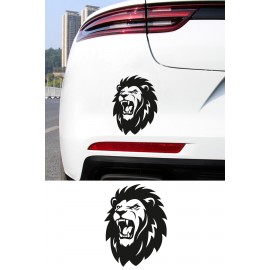 Kükreyen Aslan Araba Sticker - Kral Aslan Sticker - Oto Motor Sticker 11x15cm