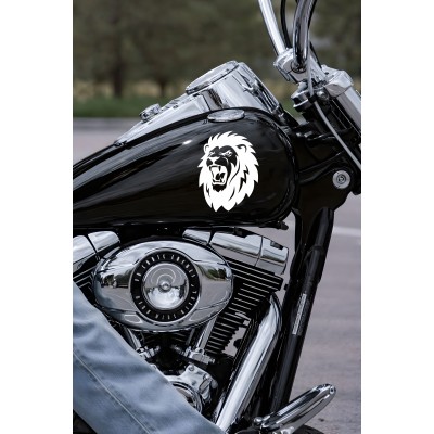 Kükreyen Aslan Araba Sticker - Kral Aslan Sticker - Oto Motor Sticker 11x15cm
