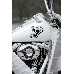Yılan Oto Sticker - Agresif Kobra Araç Cam Sticker - Araba Motor Kask Sticker 15x14cm