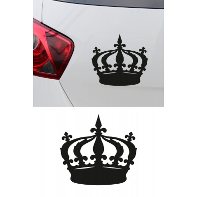 Kraliyet Taç Oto Sticker - Araç Cam Sticker - Taç Motor Kask Sticker 15x14cm