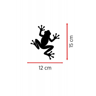 Kurbağa Silüet Oto Sticker - Tırmanan Kurbağa Sticker - Araba Motosiklet Kask Sticker 12x15cm