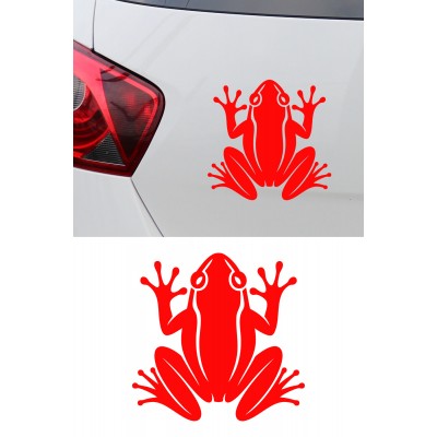 Simetrik Kurbağa Sticker - Araç Sticker - Sevimli Kurbağa Oto Sticker 15x15cm