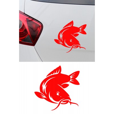 Yayın Balığı Oto Sticker - Araç Cam Sticker - Balıkçı Sticker 15x15cm