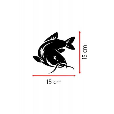Yayın Balığı Oto Sticker - Araç Cam Sticker - Balıkçı Sticker 15x15cm