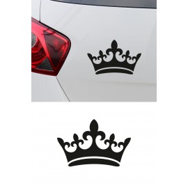 Taç Sticker - Kral Taç Araba Sticker - Crown Oto Sticker - Motor Kask Sticker 15x10cm