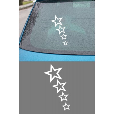 Yıldız Sticker - Minimal Yıldız Araba Sticker - Star Oto Sticker 9x15cm