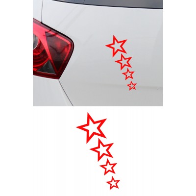 Yıldız Sticker - Minimal Yıldız Araba Sticker - Star Oto Sticker 9x15cm