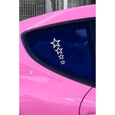 Yıldız Sticker - Minimal Yıldız Araba Sticker - Star Oto Sticker 9x15cm