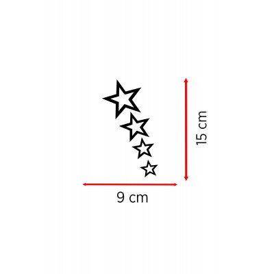 Yıldız Sticker - Minimal Yıldız Araba Sticker - Star Oto Sticker 9x15cm