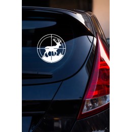 Geyik Nişangah Sticker - Avcı Oto Sticker - Geyik Araç Sticker 15x15cm