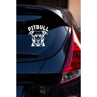 Pitbull Sticker - Pitbull Köpek Araba Sticker - Oto Sticker 15x15cm
