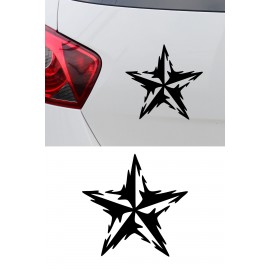Cool Yıldız Oto Sticker - Şık Araç Sticker - Araba Motor Laptop Sticker 15x15cm
