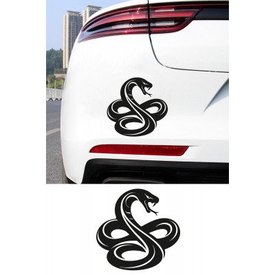 Yılan Oto Sticker – Cobra Araba Sticker - Araç Cam Kaput Sticker 15x14cm