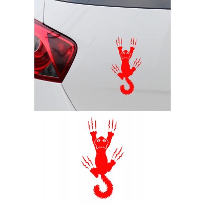 Tırmanan Sevimli Kedi Sticker – Oto Araba Motor Sticker - Sevimli Kedi Çıkartma 8x15cm
