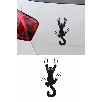 Tırmanan Sevimli Kedi Sticker – Oto Araba Motor Sticker - Sevimli Kedi Çıkartma 8x15cm