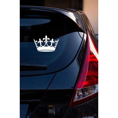 Taç Oto Sticker – Crown Araba Sticker - Motor Etiket Çıkartma 15x10cm