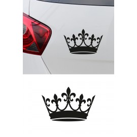 Taç Oto Sticker – Crown Araba Sticker - Motor Etiket Çıkartma 15x10cm