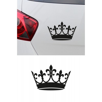 Taç Oto Sticker – Crown Araba Sticker - Motor Etiket Çıkartma 15x10cm