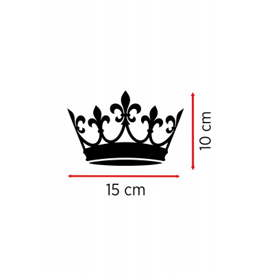 Taç Oto Sticker – Crown Araba Sticker - Motor Etiket Çıkartma 15x10cm