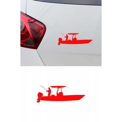 Balıkçı Teknesi Sticker - Balıkçılara Özel Oto Araba Sticker 20x7cm