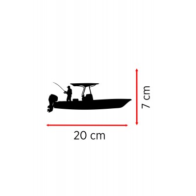 Balıkçı Teknesi Sticker - Balıkçılara Özel Oto Araba Sticker 20x7cm