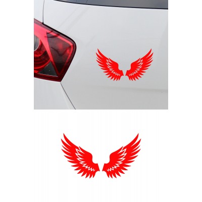 Melek Kanatları Oto Sticker - Estetik Kanat Araba Sticker Çıkartma 15x8cm