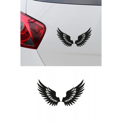 Melek Kanatları Oto Sticker - Estetik Kanat Araba Sticker Çıkartma 15x8cm