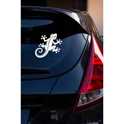 Kertenkele Oto Sticker – Gecko Figürlü Araba Cam Kaput Sticker 15x13cm