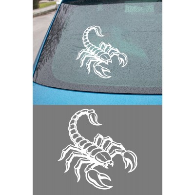 Akrep Oto Sticker – Detaylı Akrep Figürlü Araba Cam Kaput Motor Sticker 15x15cm