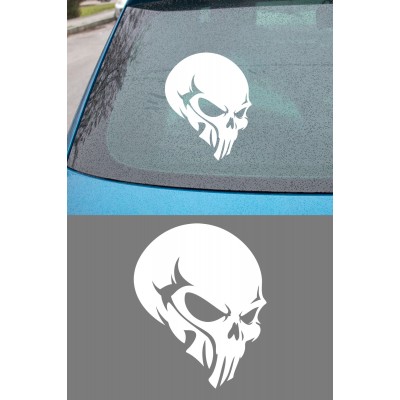 Agresif Kurukafa Oto Sticker - Motor Sticker - Havalı Araba Sticker 12x15cm