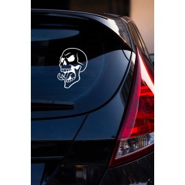 Agresif Kurukafa Sticker - Araba Motor Sticker - Kafatası Sticker 11x15cm