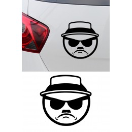 Gangster Emoji Oto Sticker - Araba Motor Kaput Cam Sticker 15x15cm