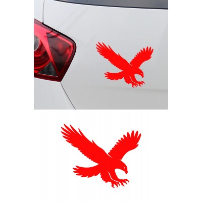 Uçan Kartal Oto Sticker - Araba Motor Cam Sticker - Kartal Oto Sticker 15x12cm