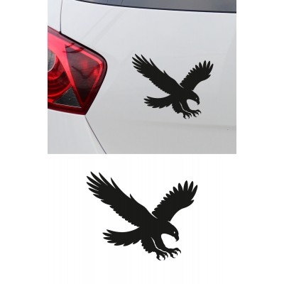 Uçan Kartal Oto Sticker - Araba Motor Cam Sticker - Kartal Oto Sticker 15x12cm