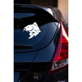 Balık Figürlü Araba Stickerı - Oto Sticker - Motor Sticker - Balıkçılara Özel Sticker 15x14cm