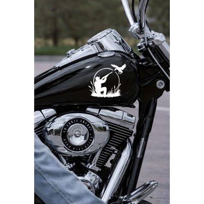 Avcı Temalı Araba Stickerı – Kuş Avı Temalı - Araba Oto Motor Sticker 15x13cm