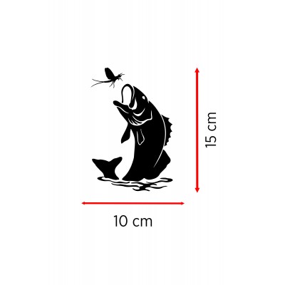 Balık Figürlü Oto Sticker - Balık Temalı Araba Stickerı - Dekoratif Motor Sticker 15x10cm