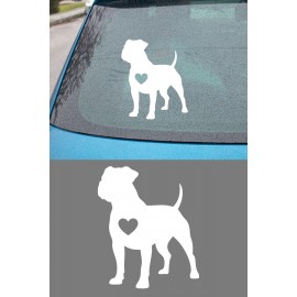 Pitbull Oto Sticker – Sevimli Köpek Tasarımlı Araba Sticker - Motor Sticker 15x12cm