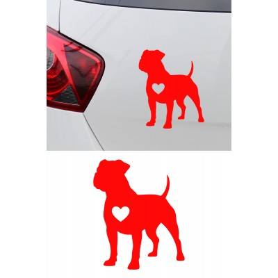 Pitbull Oto Sticker – Sevimli Köpek Tasarımlı Araba Sticker - Motor Sticker 15x12cm