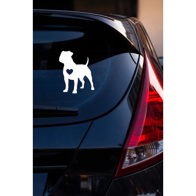 Pitbull Oto Sticker – Sevimli Köpek Tasarımlı Araba Sticker - Motor Sticker 15x12cm
