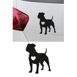 Pitbull Oto Sticker – Sevimli Köpek Tasarımlı Araba Sticker - Motor Sticker 15x12cm