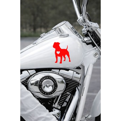 Pitbull Oto Sticker – Sevimli Köpek Tasarımlı Araba Sticker - Motor Sticker 15x12cm