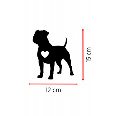 Pitbull Oto Sticker – Sevimli Köpek Tasarımlı Araba Sticker - Motor Sticker 15x12cm