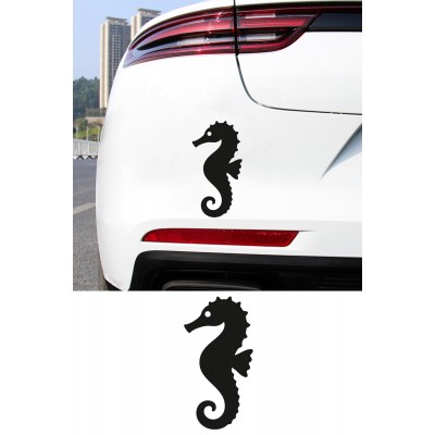 Denizatı Figürlü Araba Sticker - Minimal Denizatı Sticker – Estetik Araba Oto Motor Sticker 15x8cm